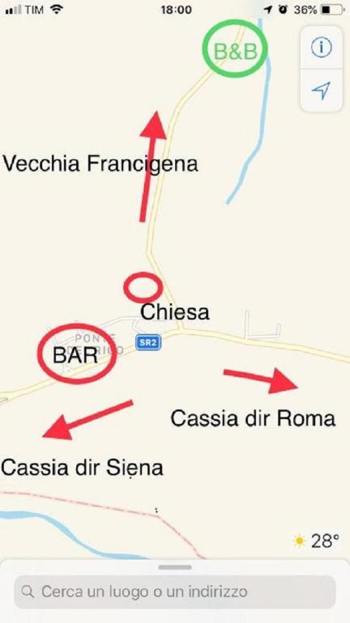 Bed and Breakfast Francigena San Casciano dei Bagni Exterior foto